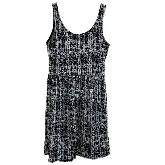 DELIRIOUS DRESS WOMEN MEDIUM GRAY BLACK JUMPER GATHERED WAIST A-LINE MINI. - Picture 2 of 8